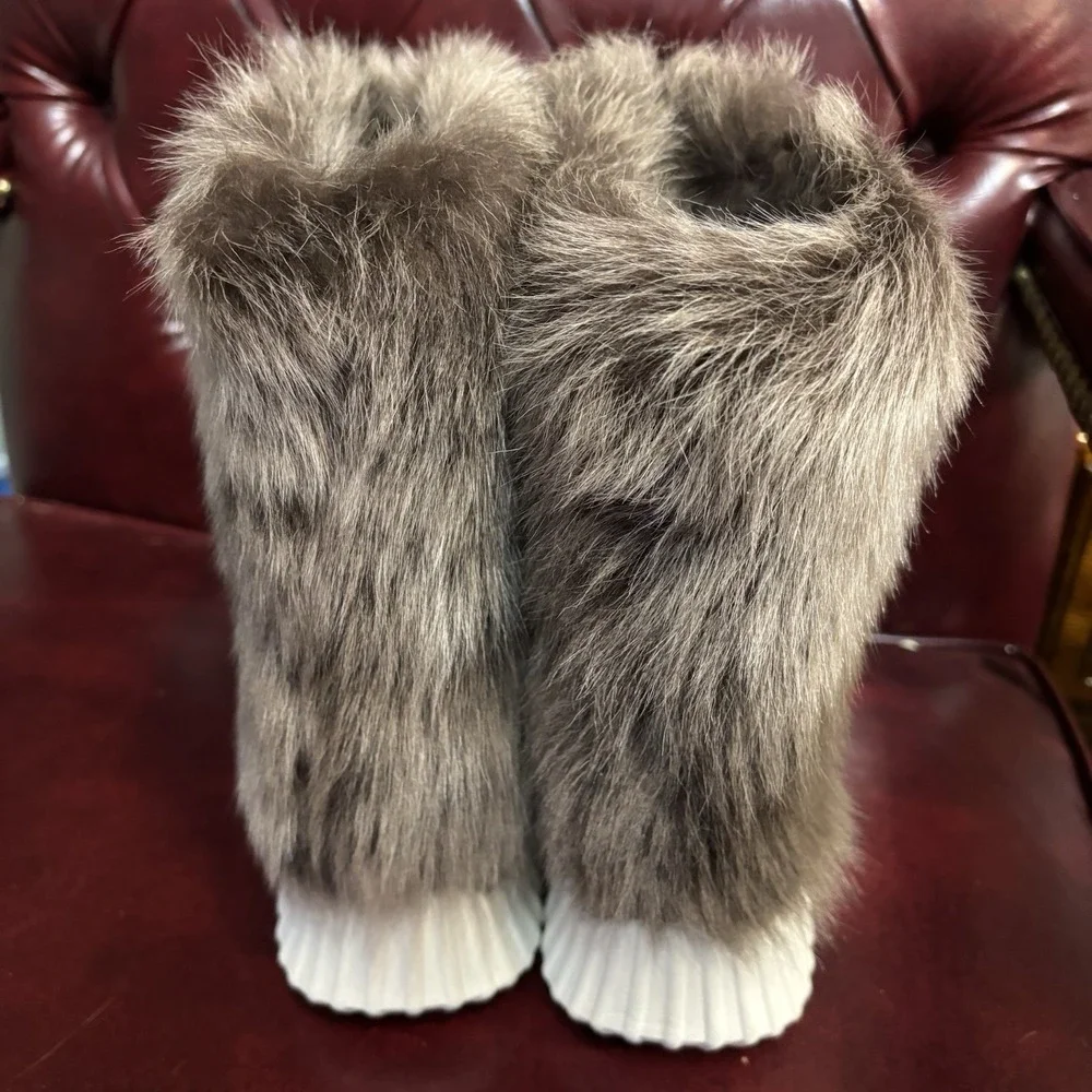 Johnston Murphy Xc4 Women's Faux Fur Slip On Waterproof Boots 7.5 M Brown‎ Suede